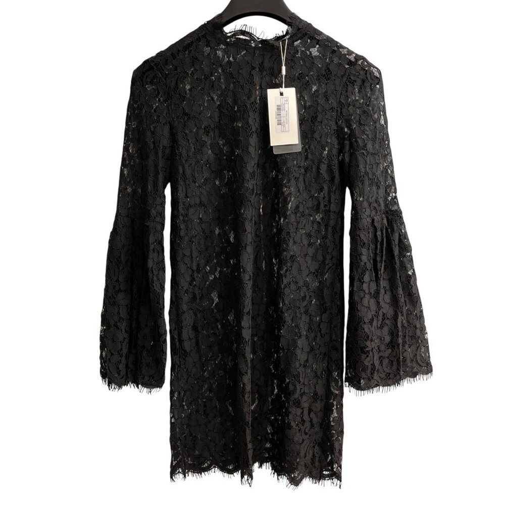 Endless Rose Dress Black Lace Sheer Bell Sleeve Size XS Event‎ Wedding Guest